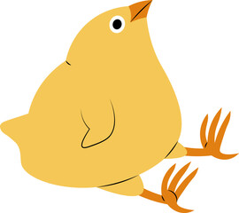 cute cartoon character vector illustration of a chicken.
