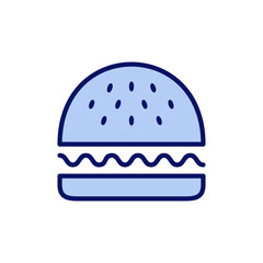 Burger icon vector. burger sign and symbol. hamburger