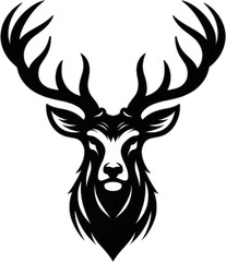 Naklejka premium deer head vector image with transparent background