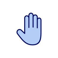 Hand icon vector. hand sign and symbol. palm