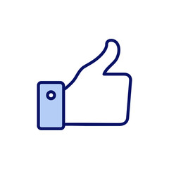 Like icon vector. Thumbs up sign and symbol. Hand like