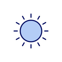 Sun icon vector. Brightness sign and symbol