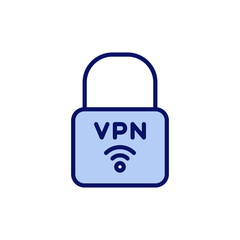 Vpn icon vector. Private network sign and symbol. virtual private network icon.