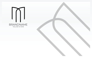 Letter M logo formed with simple and modern style