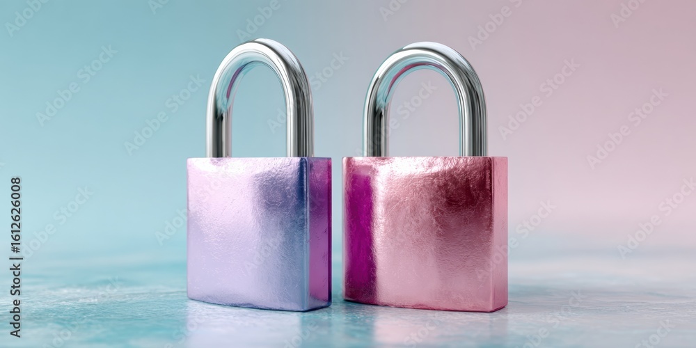 Poster professional two factor authentication padlock on digital circuit background modern cybersecurity co