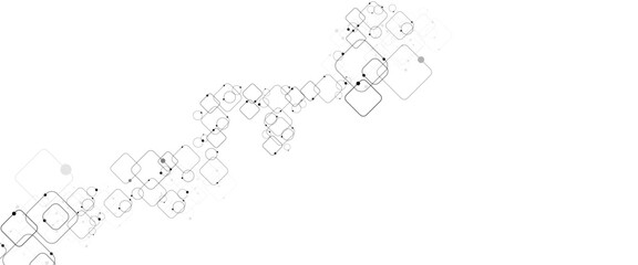 Vector simple technology graphic background. Abstract technology on a white background. Technology black circuit diagram.
