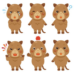 ヌートアリアのキャラクターイラスト　表情セット