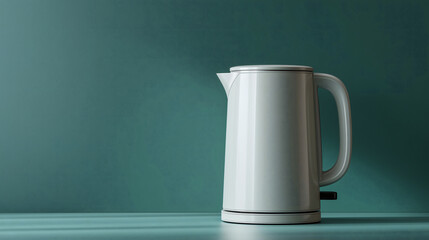 A high-end electric kettle.	A product shot of a beautifully designed, minimalist electric kettle with a gooseneck spout, a favorite of coffee and tea connoisseurs.
