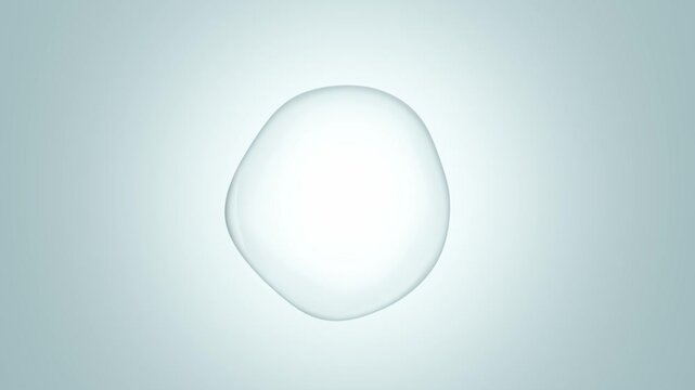 Water bubble element background. Movement of air bubbles on blue background. Can be used in skin care or Cosmetic industry, 3d render.