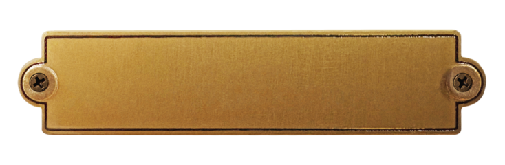 真鍮のネームプレート