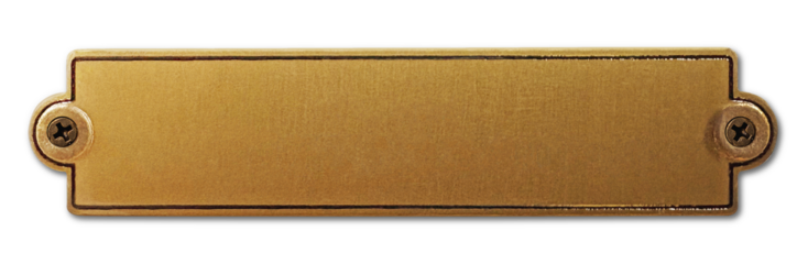 真鍮のネームプレート