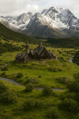 Majestic Mountain Castle