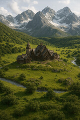Majestic Mountain Castle