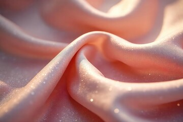 Close-up of delicate fabric, subtly shimmering with the remnants of a luxurious perfume, evoking a sense of lingering fragrance and refined elegance ,  beautiful,  color,  soft