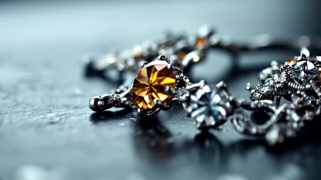 Luxury Jewelery Exquisite Diamond and Topaz Necklace