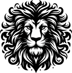 Fototapeta premium lion head vector image with transparent background