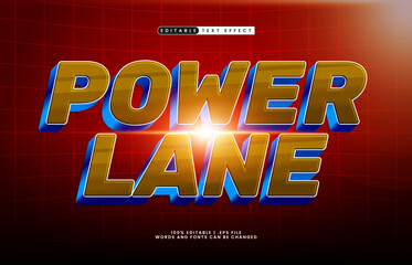 power lane editable text effect with a race and speed text effect