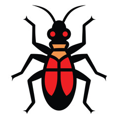 Solid color Tiger Beetle animal vector design