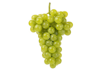 Fototapeta premium Ripe Green Grapes Bunch Isolated on fruit food