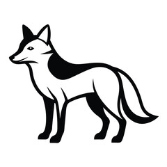 Solid color Tibetan Fox animal vector design