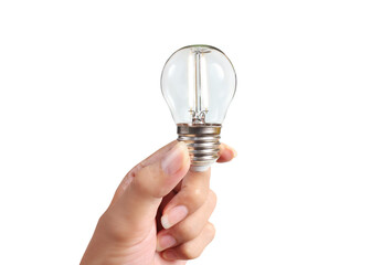 light bulb in hand Business Concepts, Business Approaches and Success in Finance, Banking and Investment