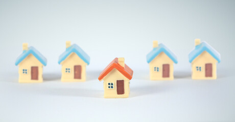 House Model Small size there space Residential Structure, home Business Concepts, and Success in Finance, Banking and Investment