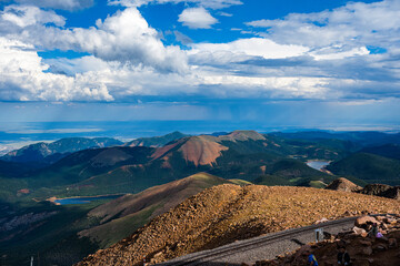 Pikes peak Colorado photography in an overcast weather.