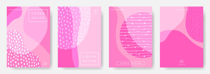 Abstract pink background cover templates. Design for notebooks, planners, flyers, brochures, posters and social media posts.