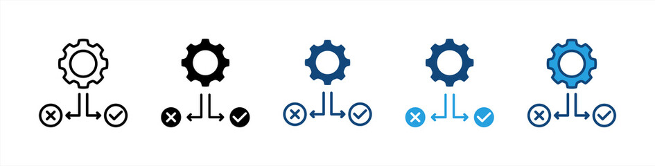 Consequence icon set multiple style collection © pinky