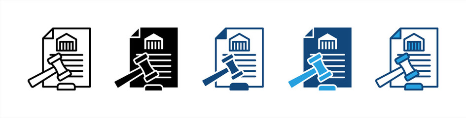 Punishment icon set multiple style collection