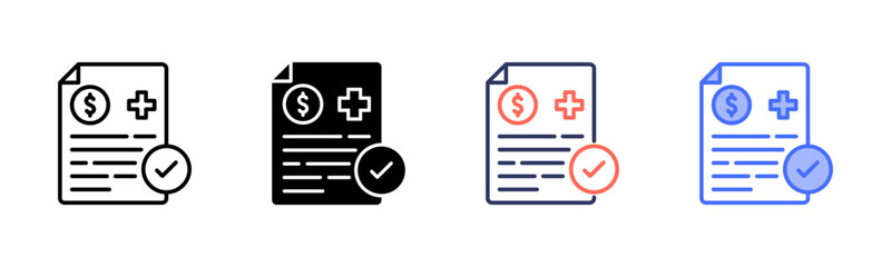 Claim icon set multiple style collection