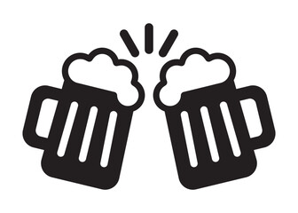 beer mug clinking icon 