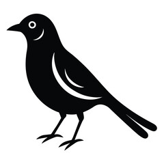 Solid color Thrush animal vector design