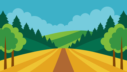 Obraz premium forest edge open fields