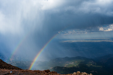 Pikes peak Colorado photography in an overcast weather.