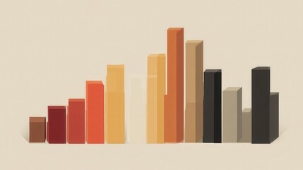 Colorful bar graph illustration.