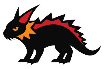 Solid color Thorny Devil animal vector design