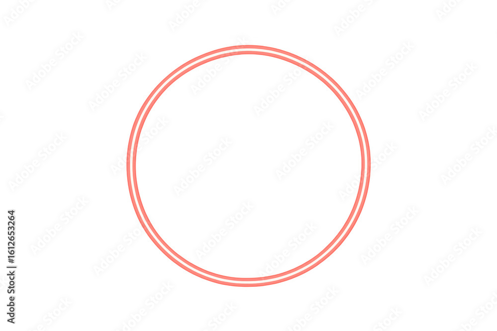 Poster circular neon light glowing on a transparent background, perfect for adding a modern touch to design