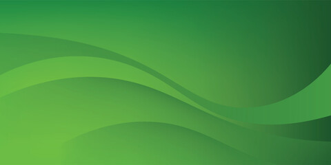 Obraz premium Abstract green wavy background. Vector ilustration.
