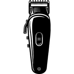 Fototapeta premium Electric Hair Clipper Vector Illustration for Beard Grooming and Shaving. Barber Tool Icon for Men's Haircut and Beard Care on World Beard Day.