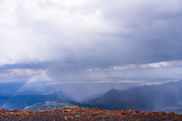 Pikes peak Colorado photography in an overcast weather.