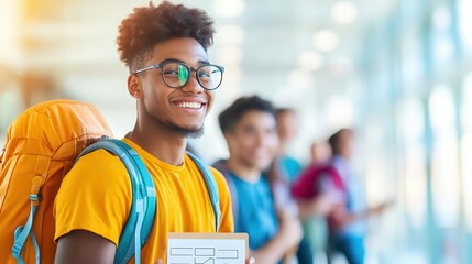 College students preparing for a road trip with checklist