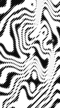 Animation of abstract black and white patterns perfect for dynamic graphic designs