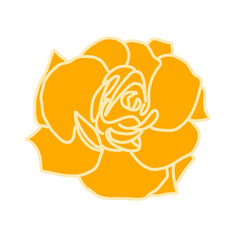 vector illustration of a yellow flower