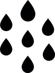 Hand drawn raindrops icon