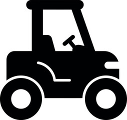 Golf cart icon silhouette