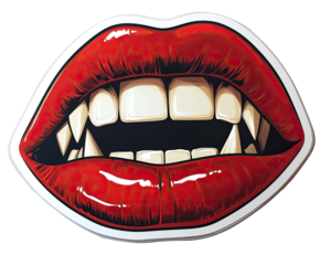 Vampire lips graphic design