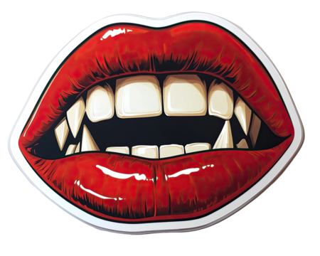 Vampire lips graphic design