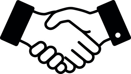 Business handshake icon partnership agreement trust