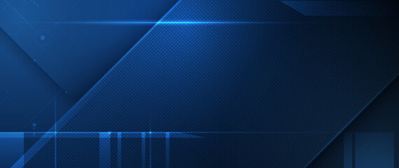 Illustration Abstract Digital technology, light line and blue cyber space background. Vector communication, innovation futuristic technology, connect internet network system, future big data, concept